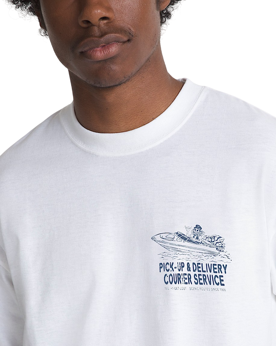 T-Shirt Pauly's Delivery - Blanc