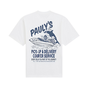 T-Shirt Pauly's Delivery - Blanc