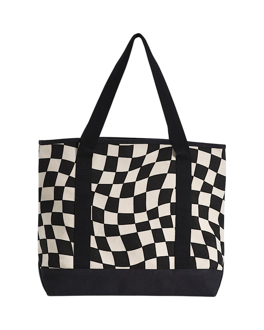 Pergs Checkerboard Tote Bag - Marshmallow White