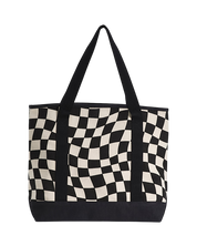 Pergs Checkerboard Tote Bag - Marshmallow White