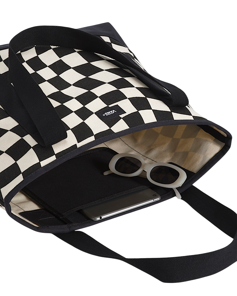 Pergs Checkerboard Tote Bag - Marshmallow White