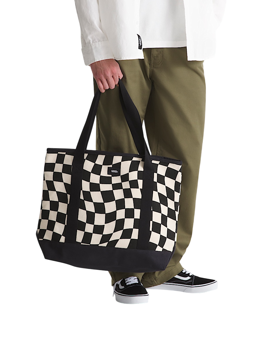 Pergs Checkerboard Tote Bag - Marshmallow White