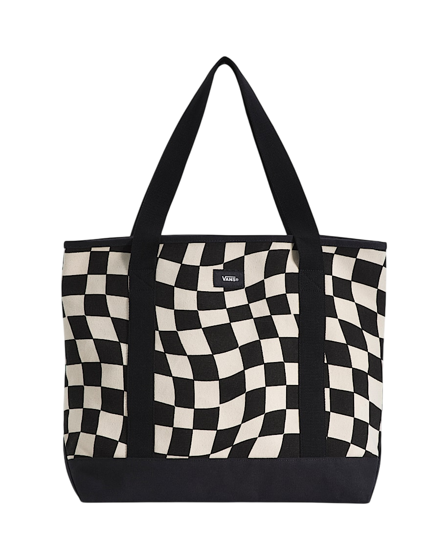 Pergs Checkerboard Tote Bag - Marshmallow White
