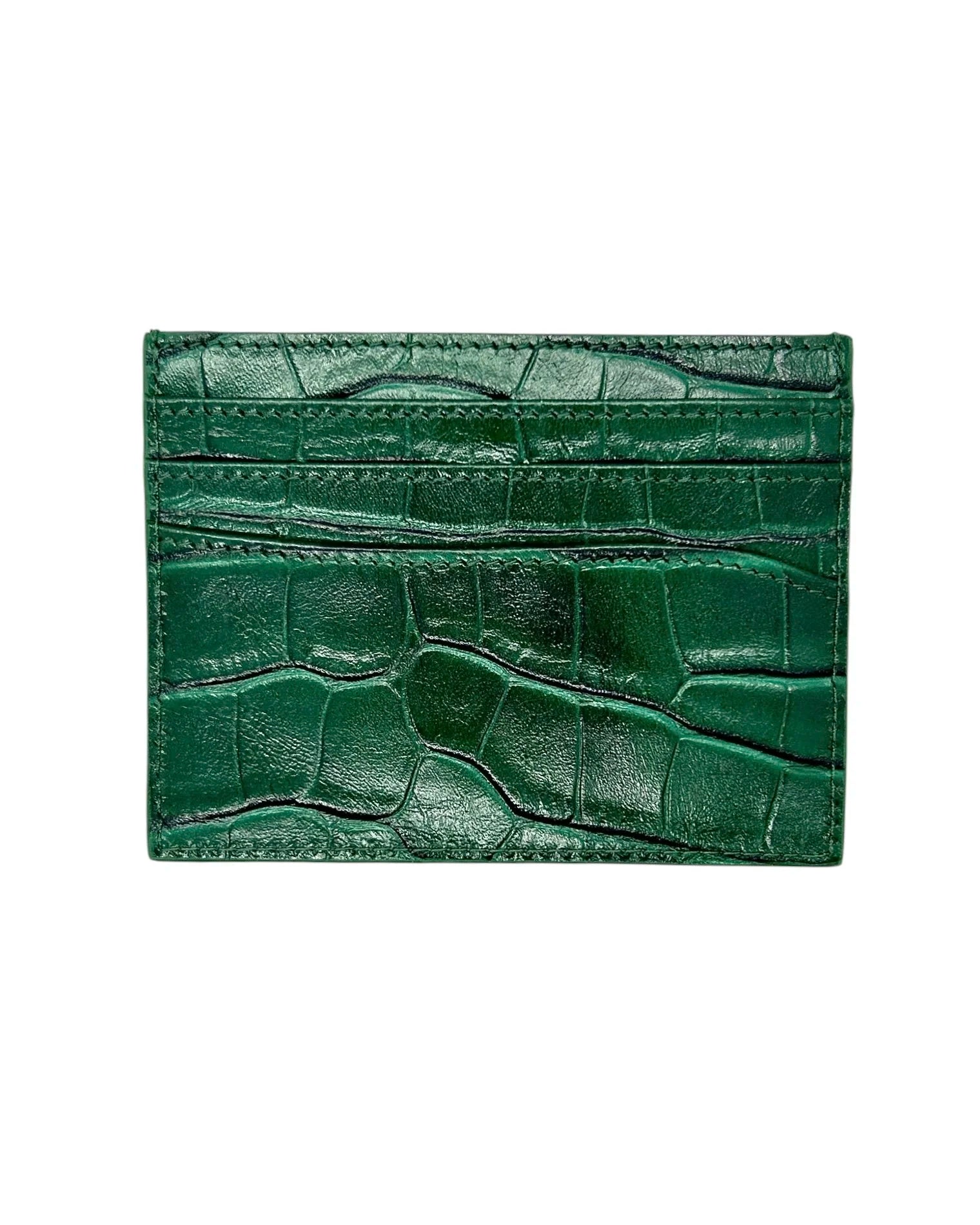 Croc Skin Porte-Cartes - Vert
