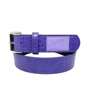 Croc Skin Belt - Purple