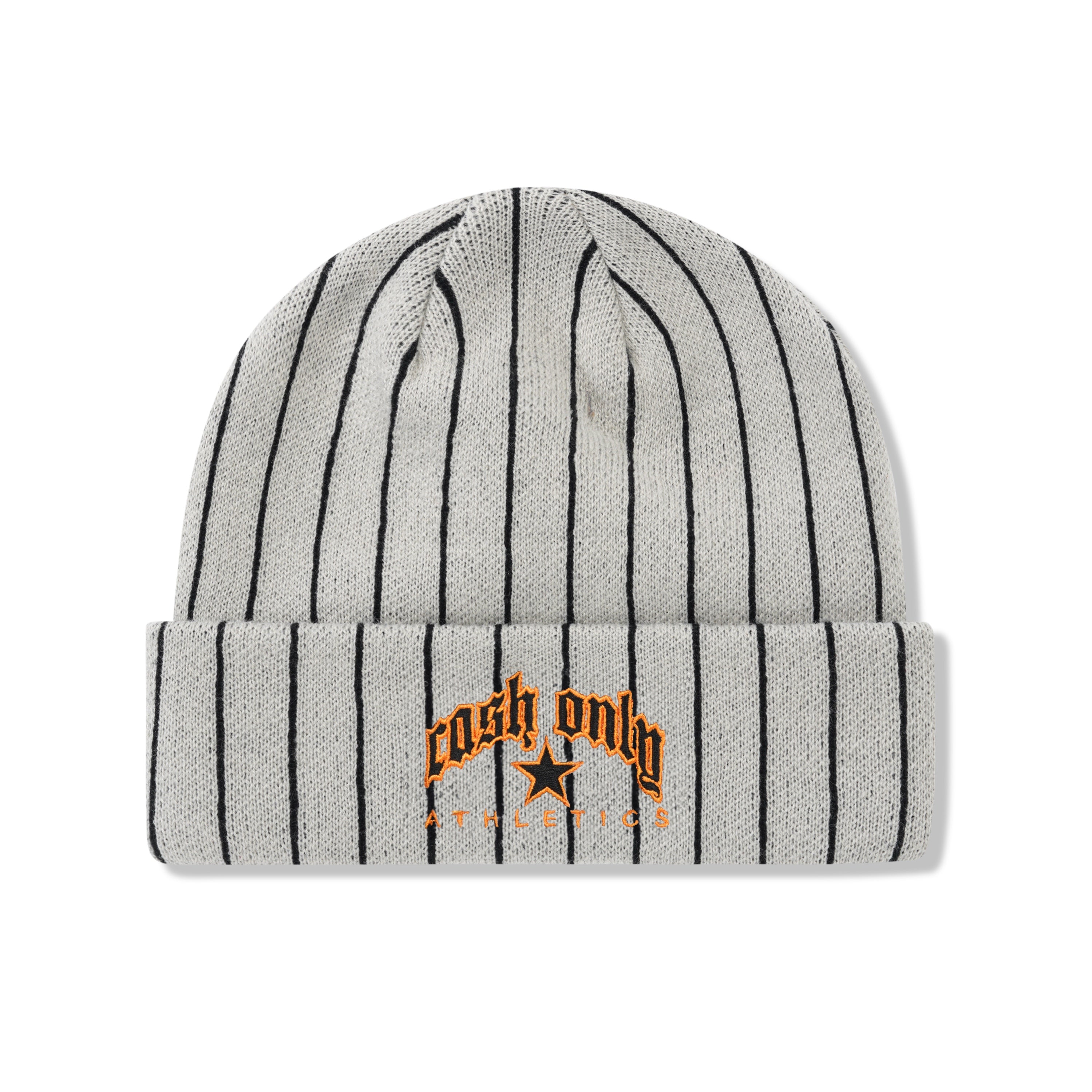 Pinstripe Beanie - Light Grey