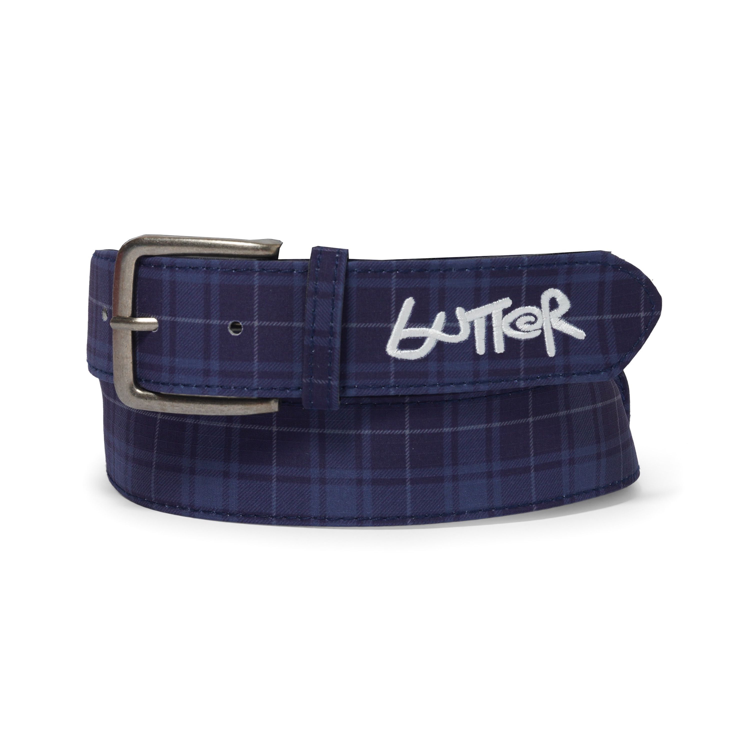Plaid Belt - Navy