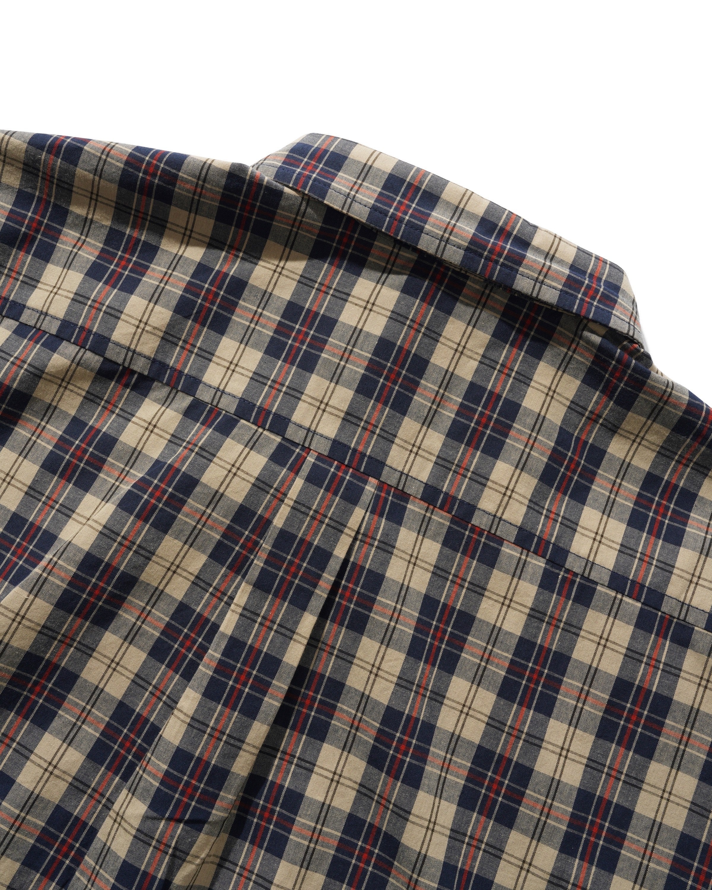 Plaid Shirt - Beige/Navy