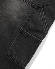 Point Denim Shorts - Work Grey