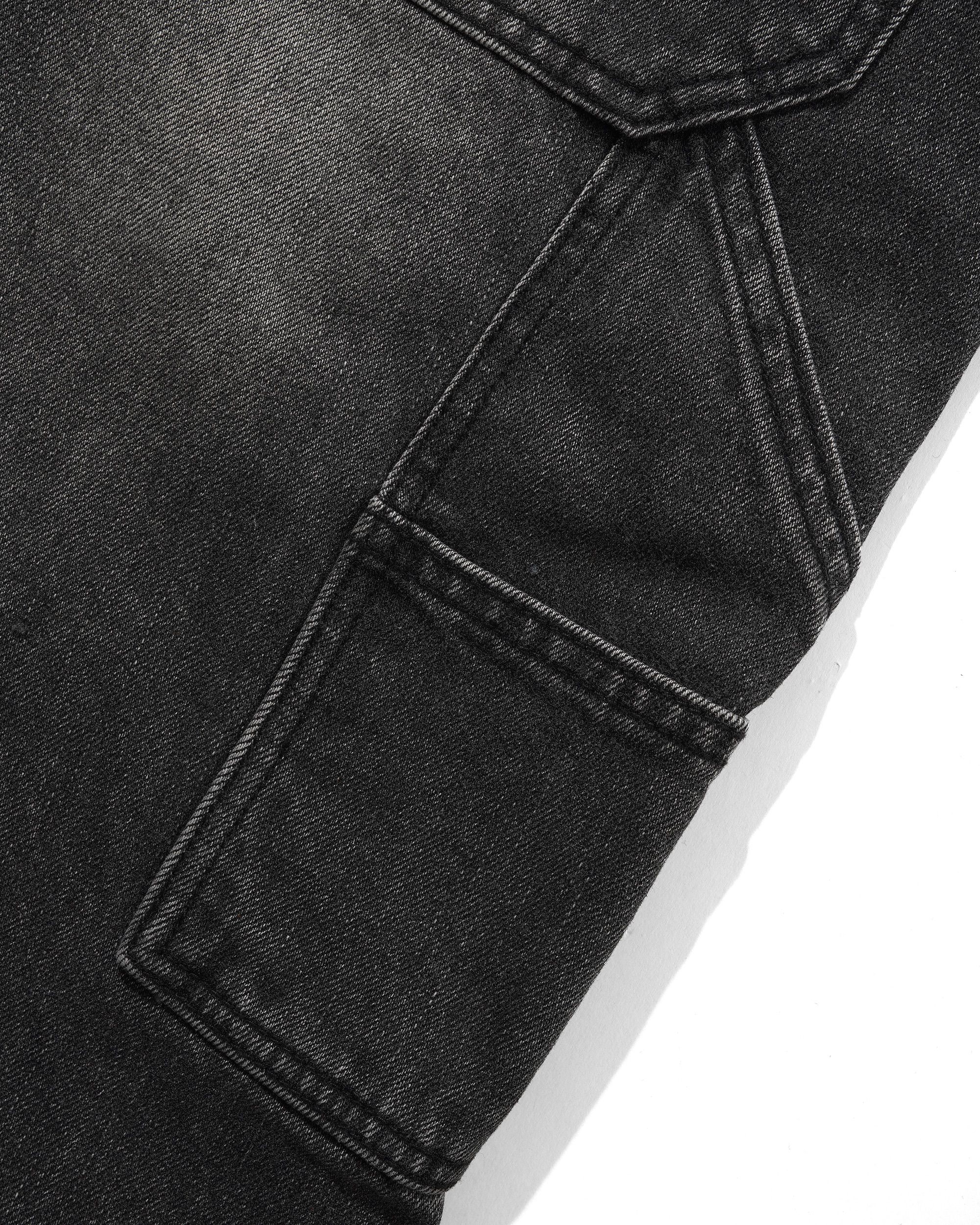 Point Denim Shorts - Work Grey