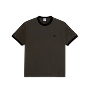 Ringer Tee - Dirty Black/Black