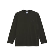 Steve LS Tee | Stroke Logo - Dirty Black