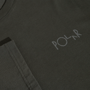 Steve LS Tee | Stroke Logo - Dirty Black