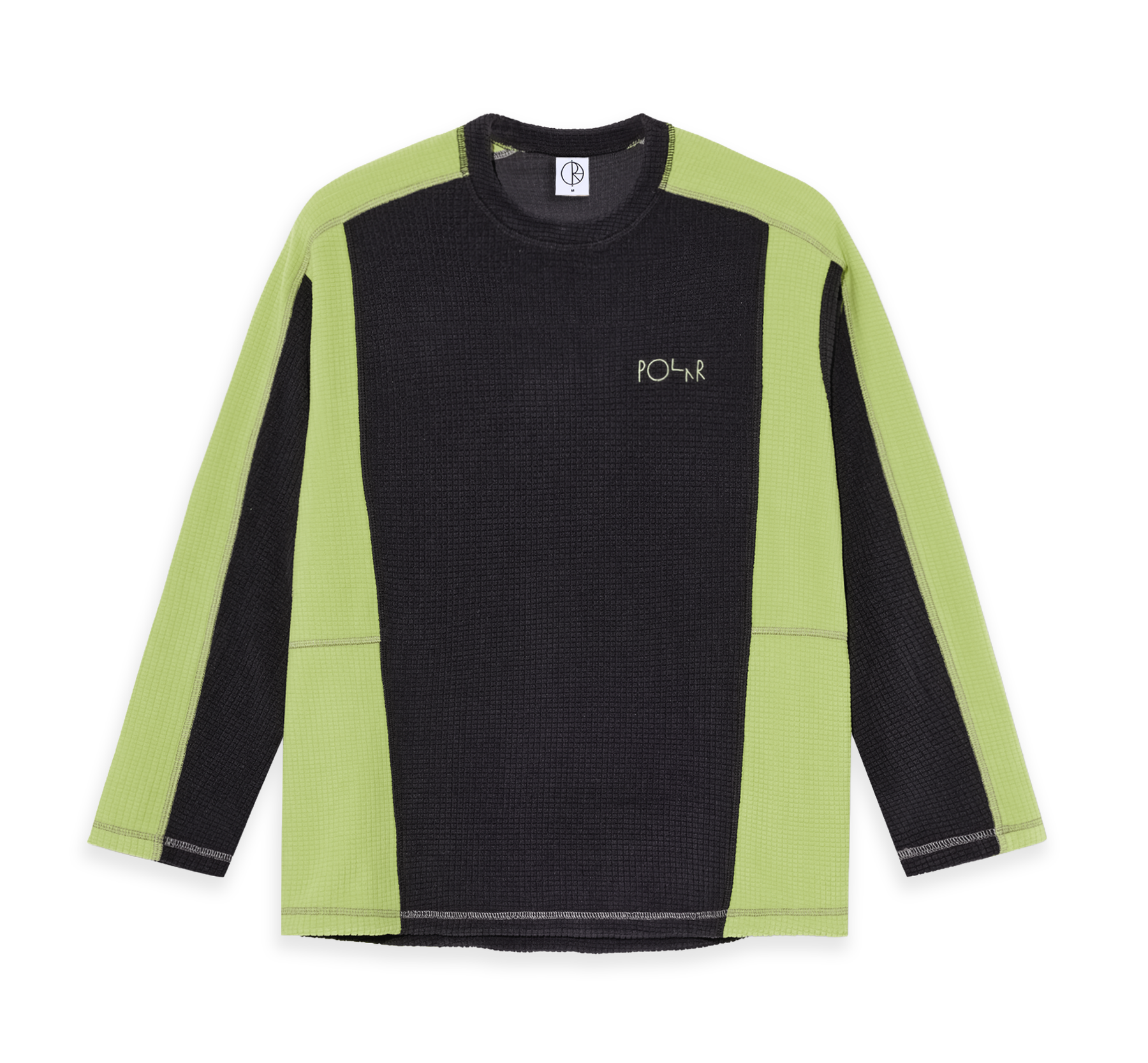Chandail en Polaire Grid - Noir/Chartreuse