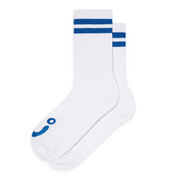 Chaussettes Côtelées | Happy Sad - Blanc/Bleu