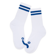 Chaussettes Côtelées | Happy Sad - Blanc/Bleu