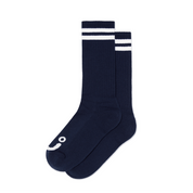 Rib Socks | Long | Happy Sad - Navy