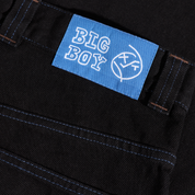 Big Boy Pantalon - Noir/Couture Bleue