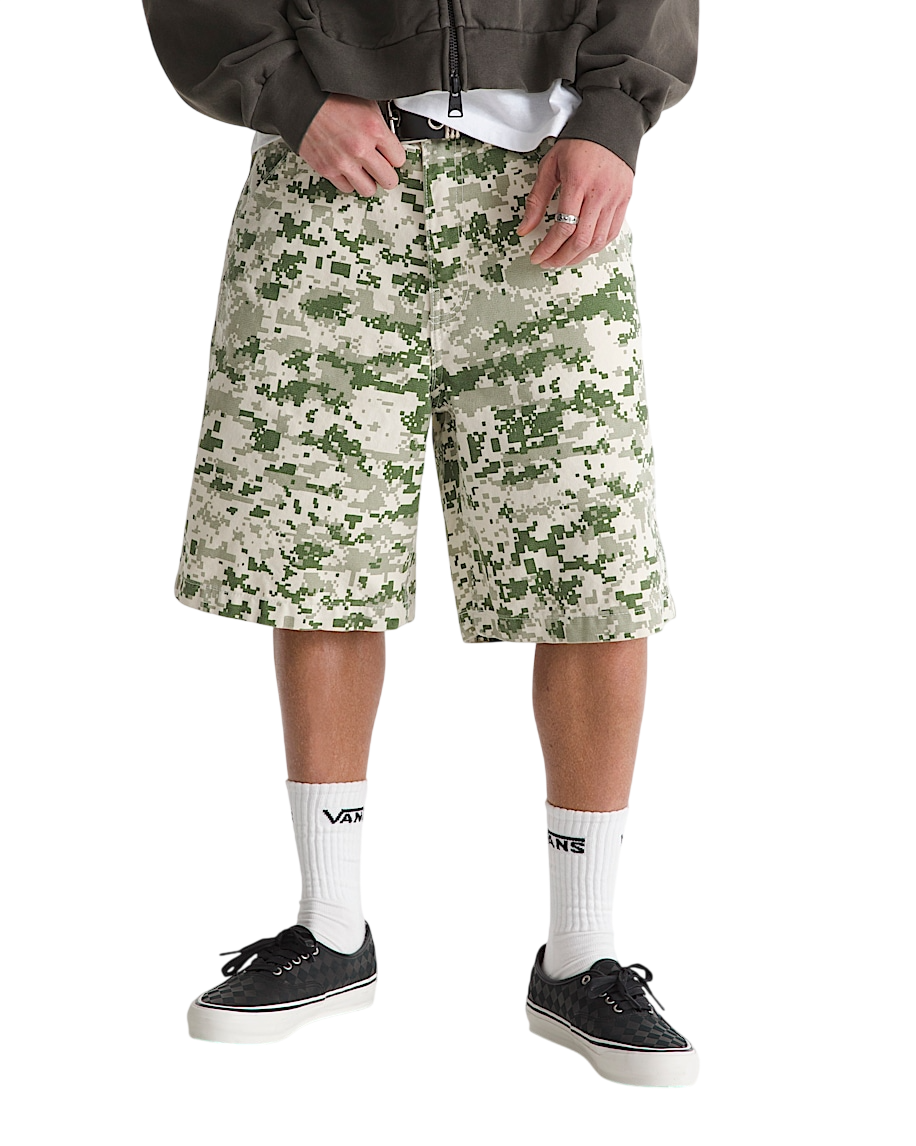 Premium Check-5 Short En Toile Baggy - Camo Digi Vert