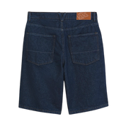 Premium Check-5 Short En Denim Baggy - Bleu Dark Rinse