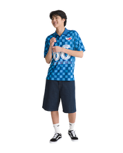 Premium Check-5 Short En Denim Baggy - Bleu Dark Rinse