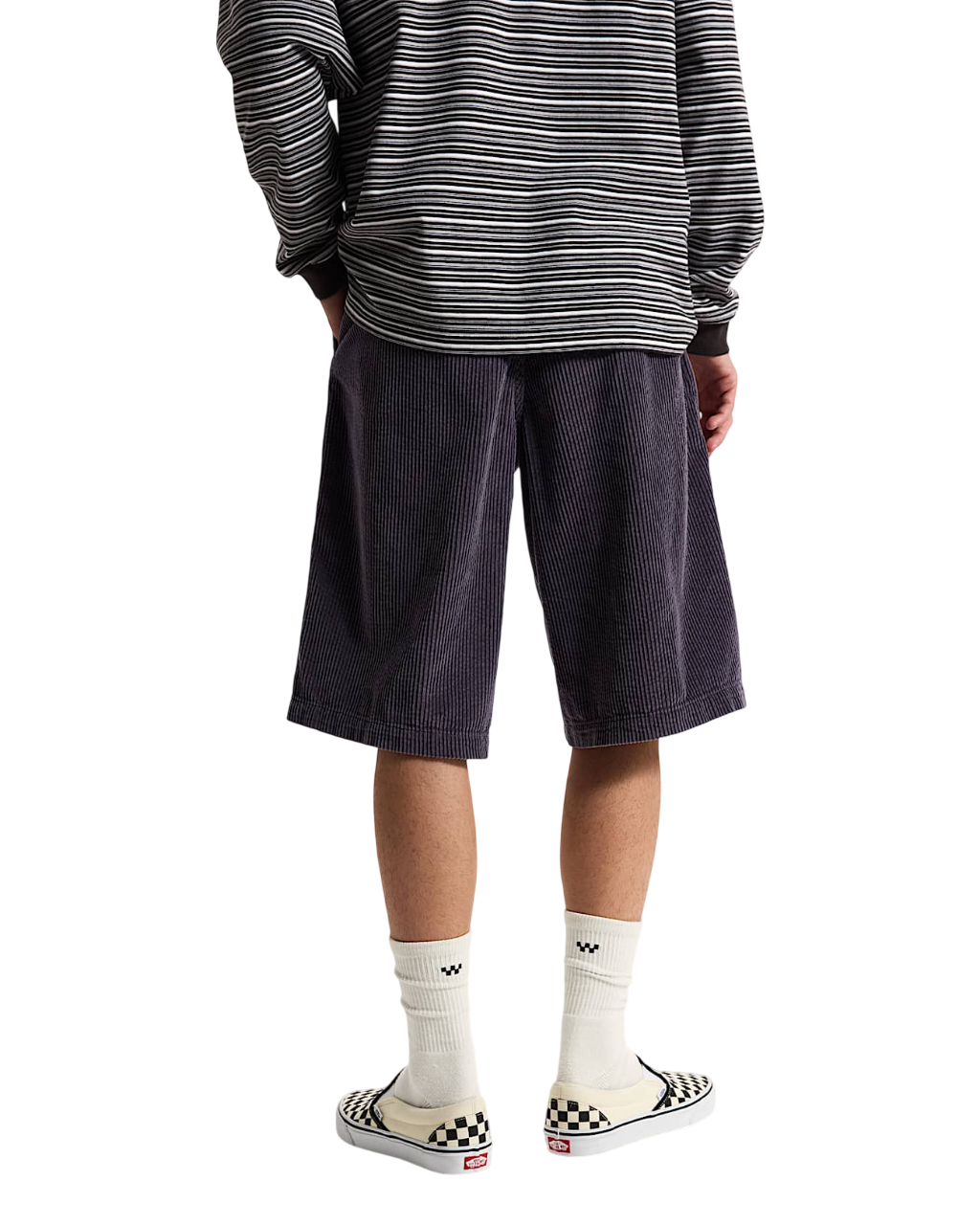 Short Premium En Velours Côtelé - Gris Steel Shadow