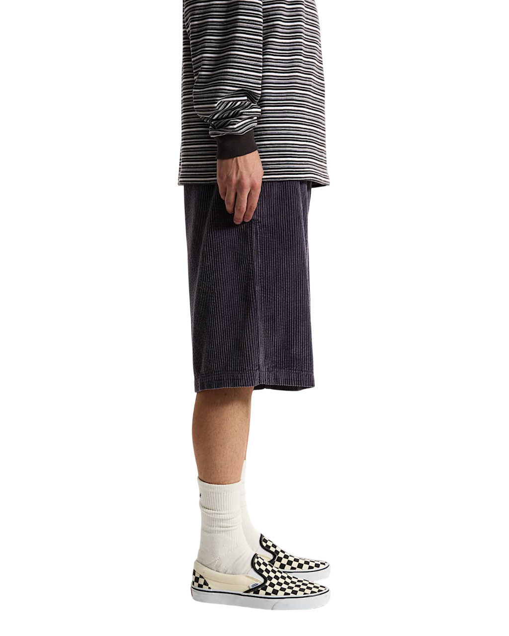 Short Premium En Velours Côtelé - Gris Steel Shadow