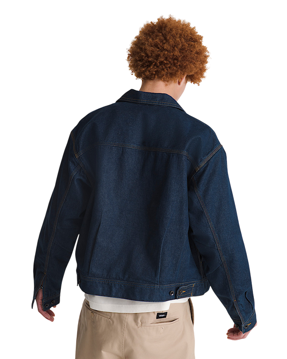 Premium Denim Station Jacket - Dark Indigo Blue