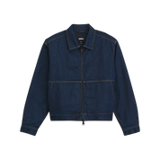Premium Denim Station Jacket - Dark Indigo Blue