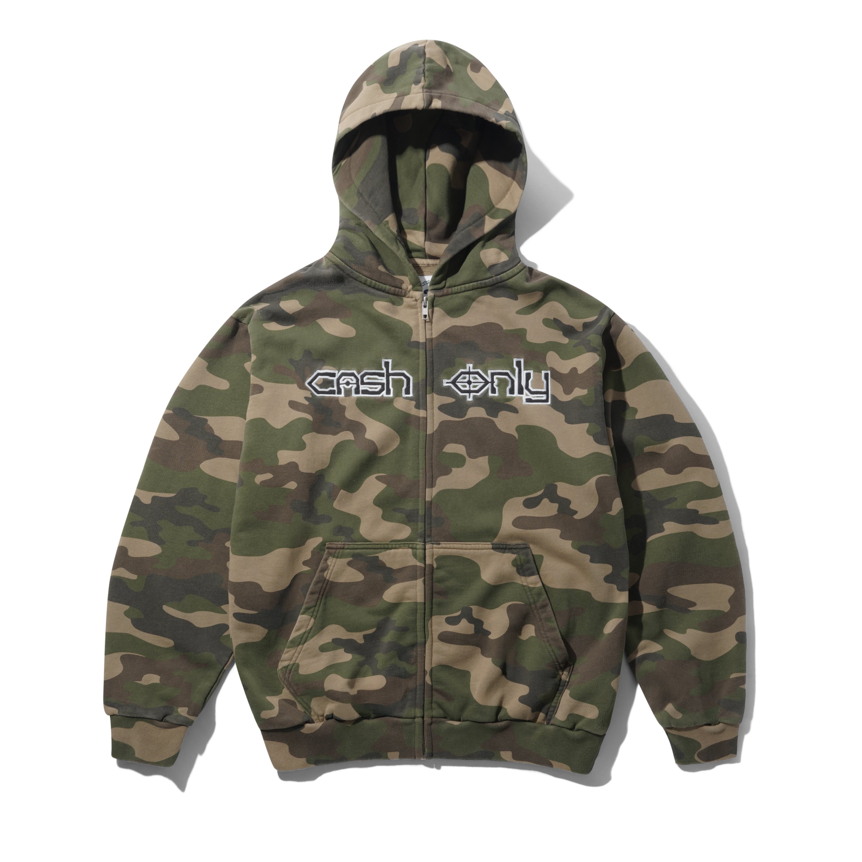 Sweat à Capuche Zippé Protocol - Camo Délavé