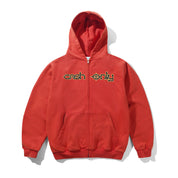 Sweat à Capuche Zippé Protocol - Rouge Délavé