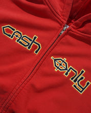 Sweat à Capuche Zippé Protocol - Rouge Délavé