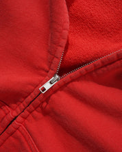 Sweat à Capuche Zippé Protocol - Rouge Délavé