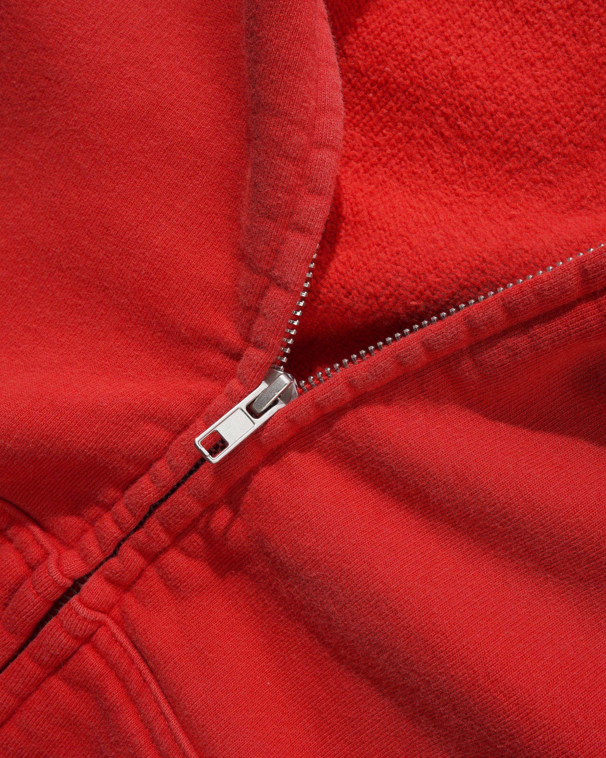 Sweat à Capuche Zippé Protocol - Rouge Délavé