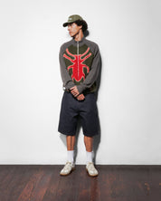 Beetle Zip-Thru Knit Sweater - Olive