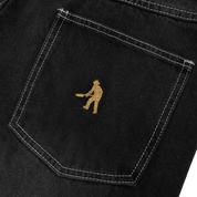 Workers Club Short en Jean - Délavé Noir