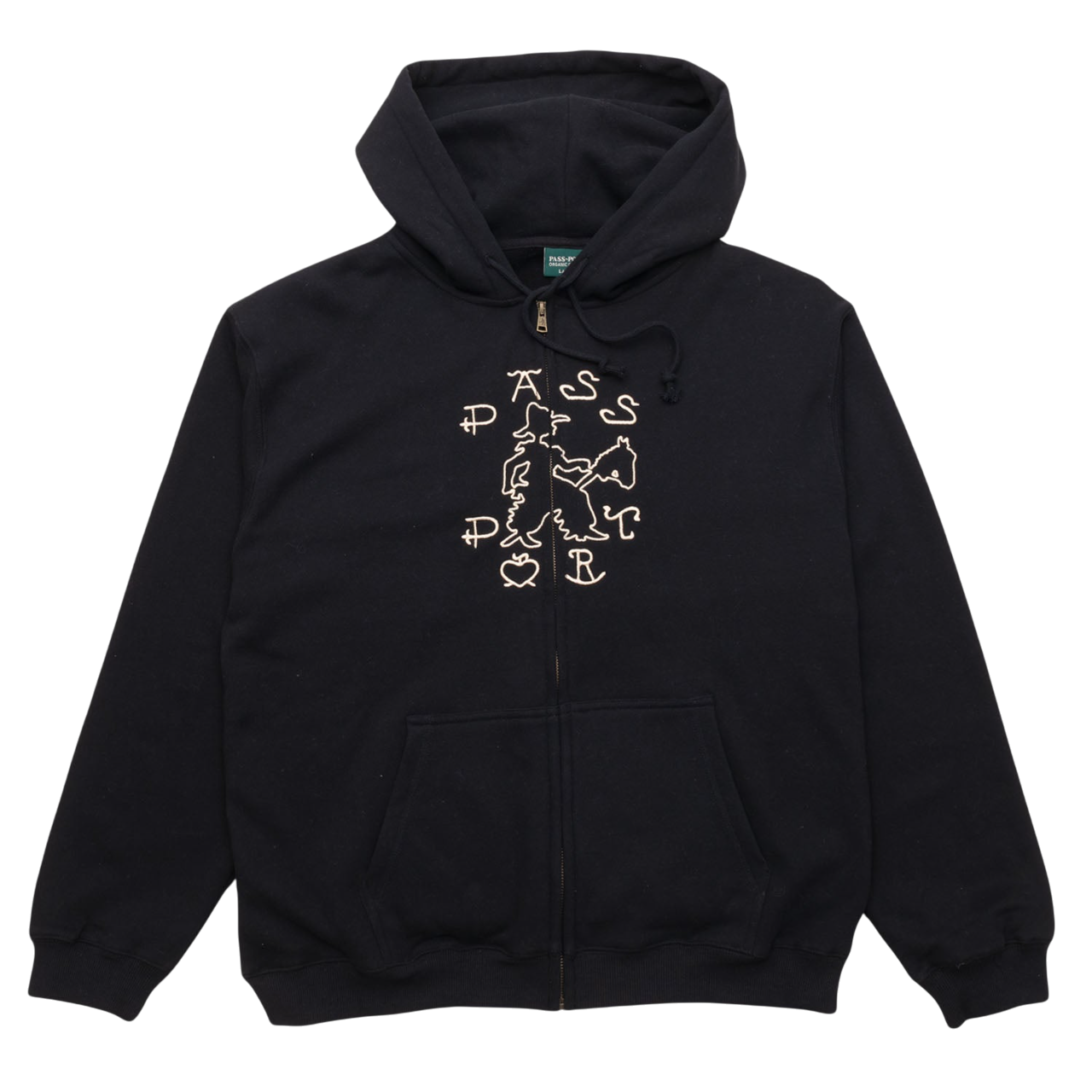 Cowpoke Organic Fleece Zip Hoodie - Black