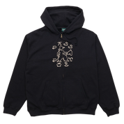 Cowpoke Organic Fleece Zip Hoodie - Black
