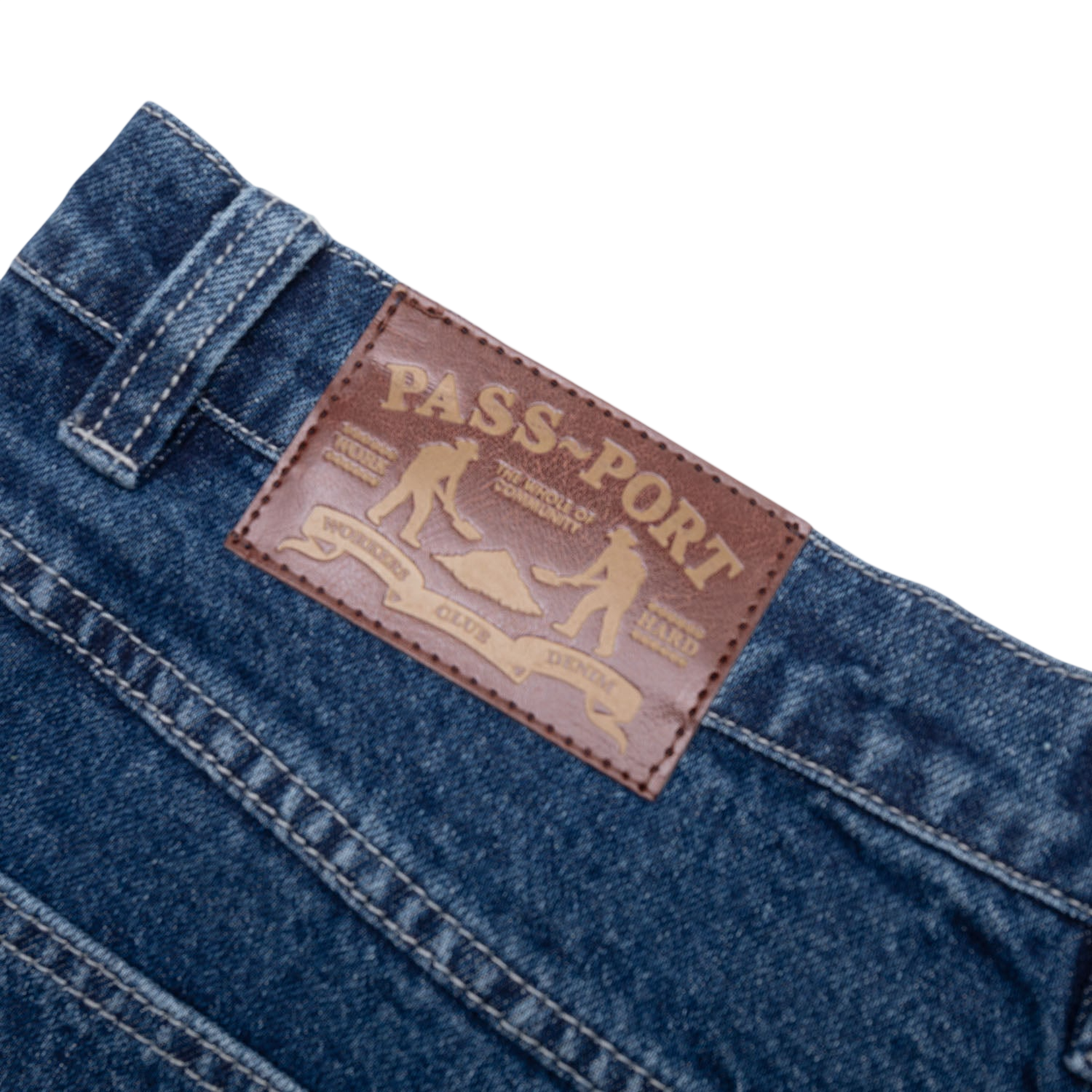 Workers Club Jean Shorts - Faded Washed Dark Indigo