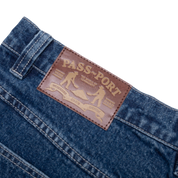 Workers Club Jean Shorts - Faded Washed Dark Indigo