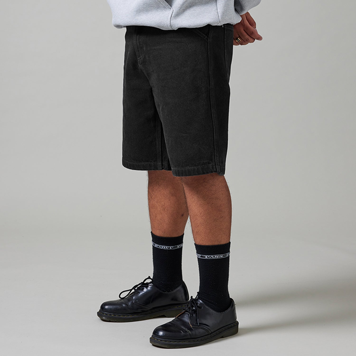 Workers Club Short en Jean en Coton Recyclé Mélangé - Noir Délavé