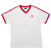 Workers Stripe Organic Cotton Jersey - White/Red