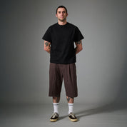 Herringbone Leagues Club Short à Rayures - Marron Foncé