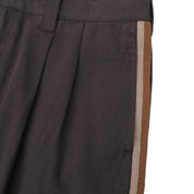 Herringbone Leagues Club Short à Rayures - Marron Foncé