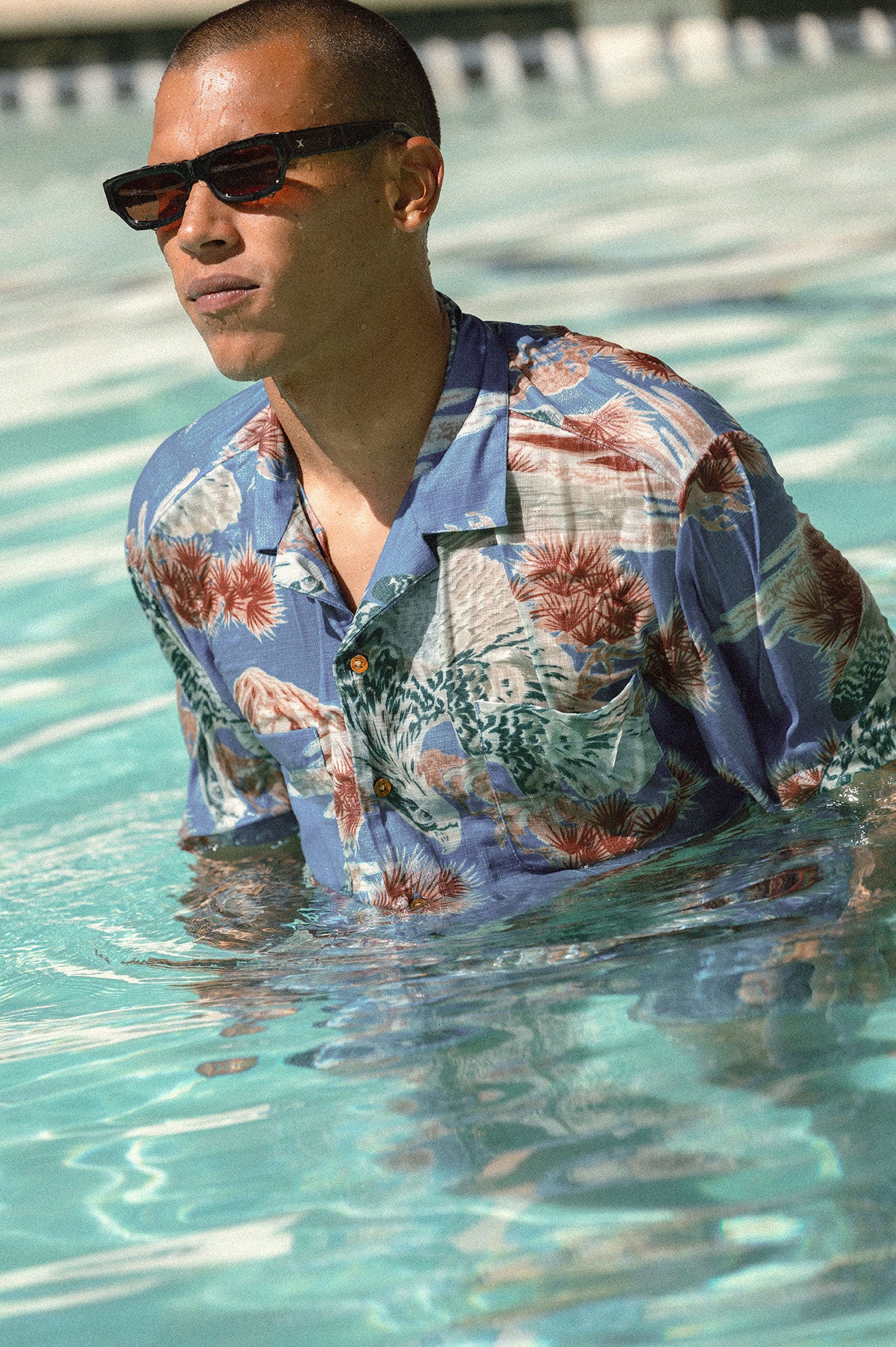 Rainier x Brixton Shirt - Blue Sky