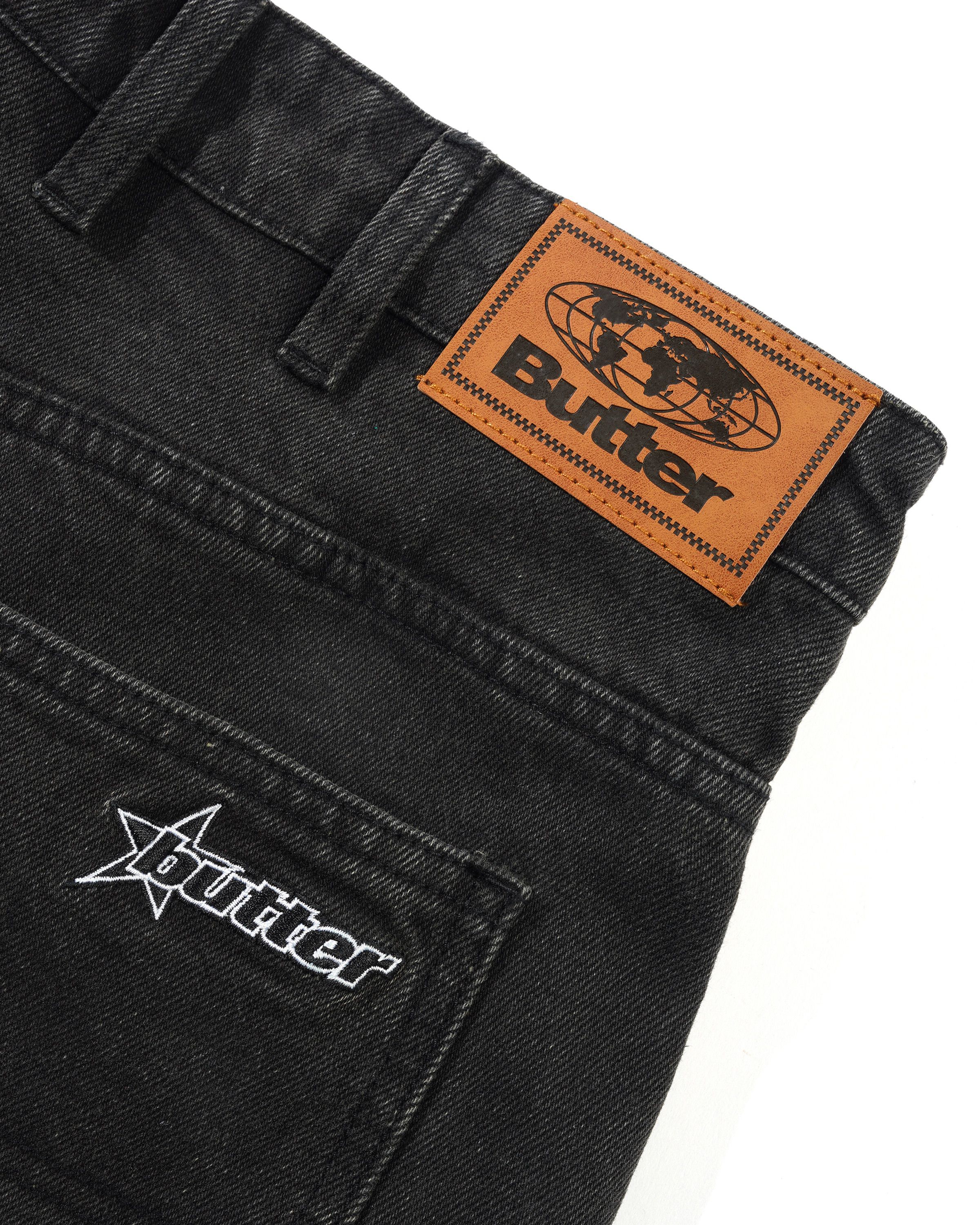 Racer Denim Jean - Faded Black