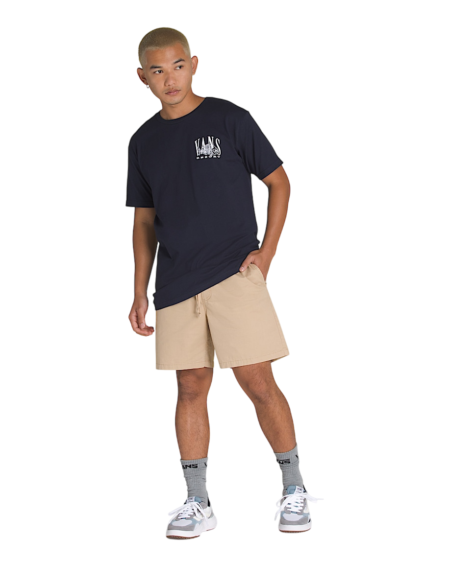 Range Short Relaxed Élastique 18 Pouces - Beige Encens