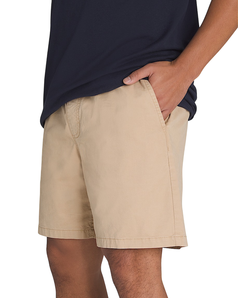 Range Short Relaxed Élastique 18 Pouces - Beige Encens