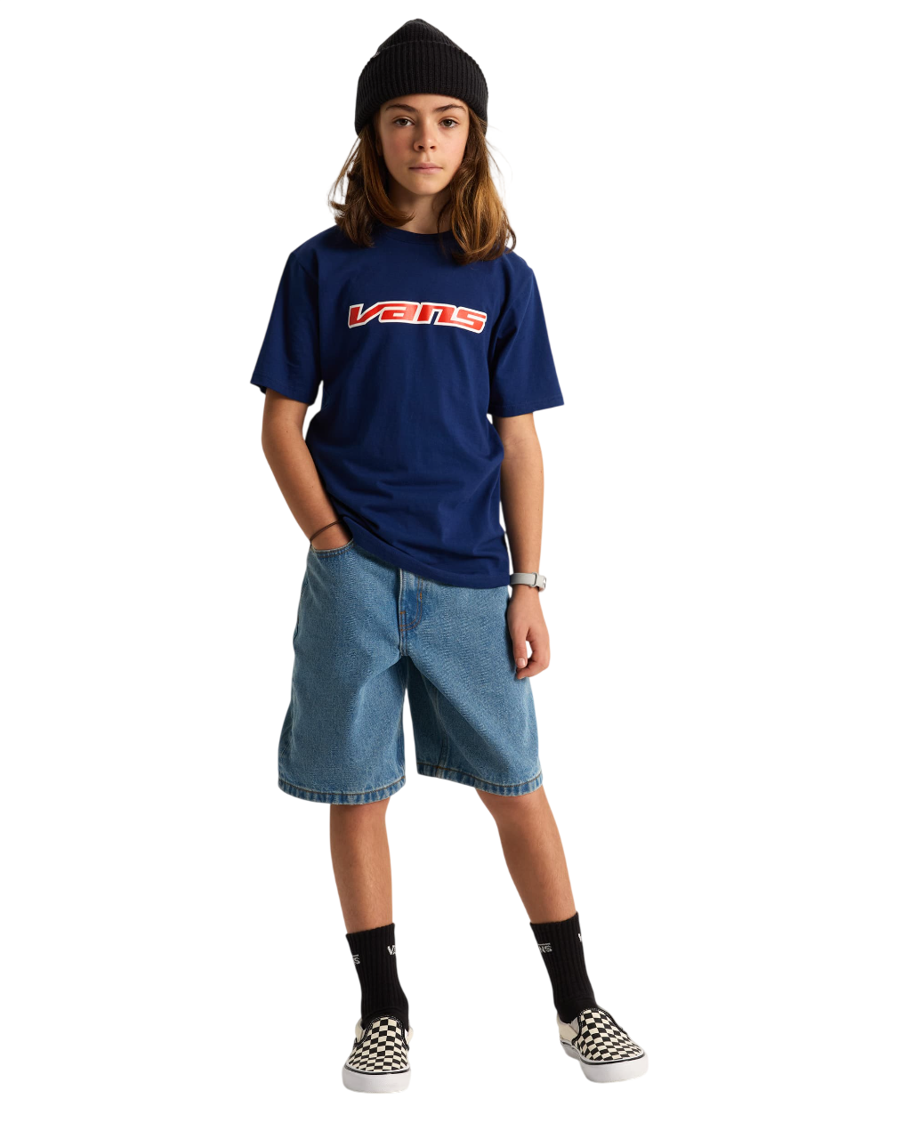 Kids Retro Speed T-Shirt - Deep Indigo