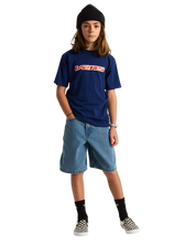 Kids Retro Speed T-Shirt - Deep Indigo